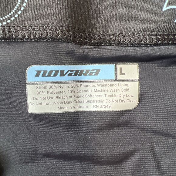 Novara Womens Cycling Shorts Large Black Cross Front Padded Bike Biking - Picture 6 of 10